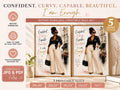 Curvy Body Fashion Illustration Print, Black Girl Wall Art, Chic Neutral Decor (Digital Download)