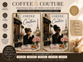 Parisian Café Fashion Art Print Set | Chic Coffee Bar Wall Décor (Digital Download)
